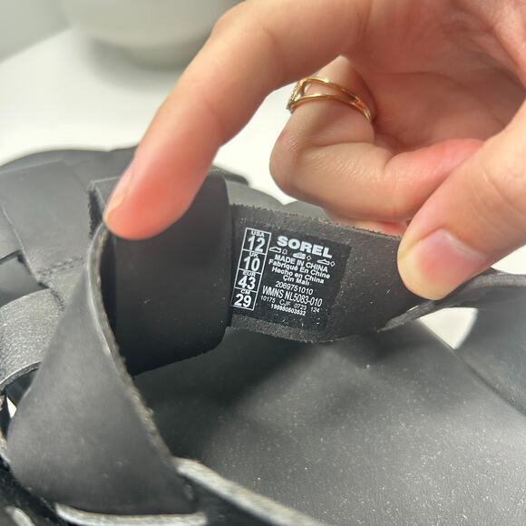 Sorel Dayspring Slingback Cage Platform Sandal Black NL5083-010 Women's 12 NWB - Picture 9 of 10